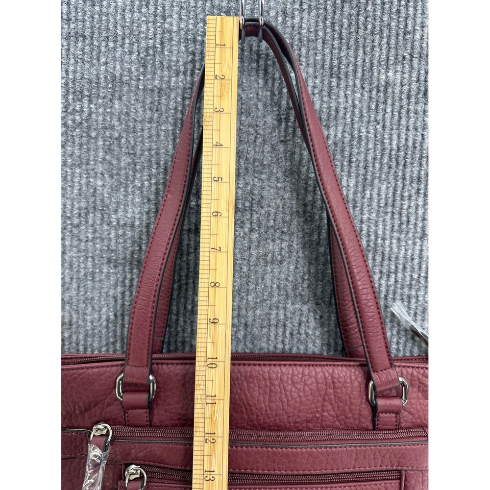Giani Bernini Tote Bag Womens Wine Red New Pebble Faux Leather 100023940 - Picture 9 of 12